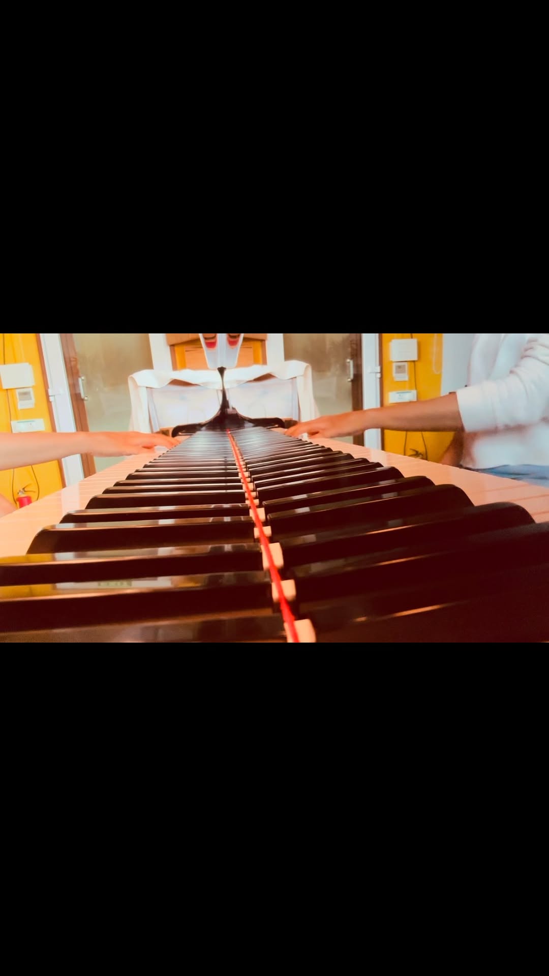 Studio morning at the piano